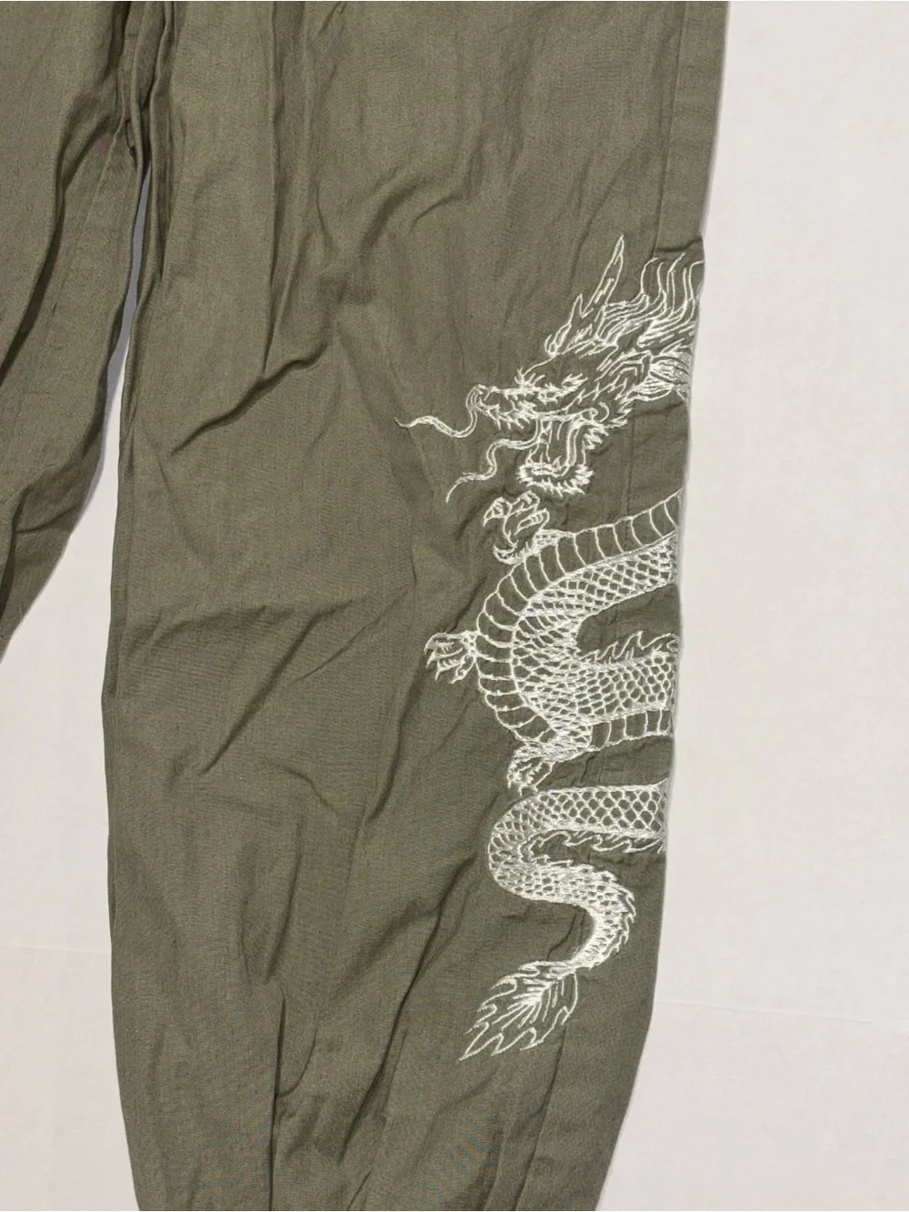 Primark Cares Girls Green Dragon Jogger Pants Elastic Waist 9-10Y